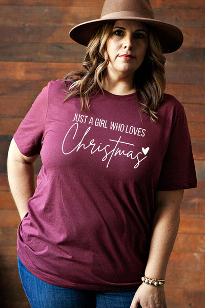 Girl Who Loves Christmas T-Shirt