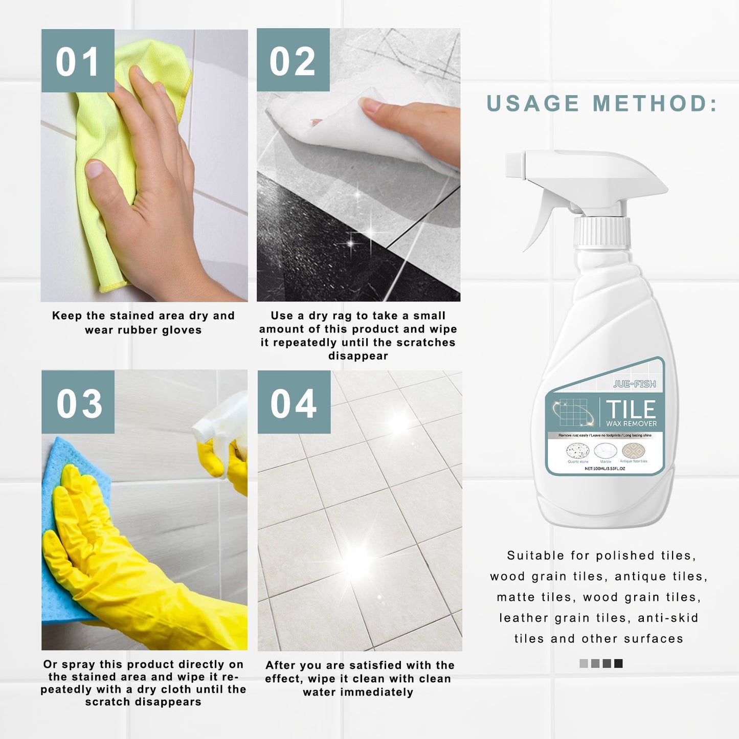 Ceramic Stone Plating Agent, Kitchen Quartz Stone Tile Cleaning Stains Repair Scratch Cleaning Agent - Korvel