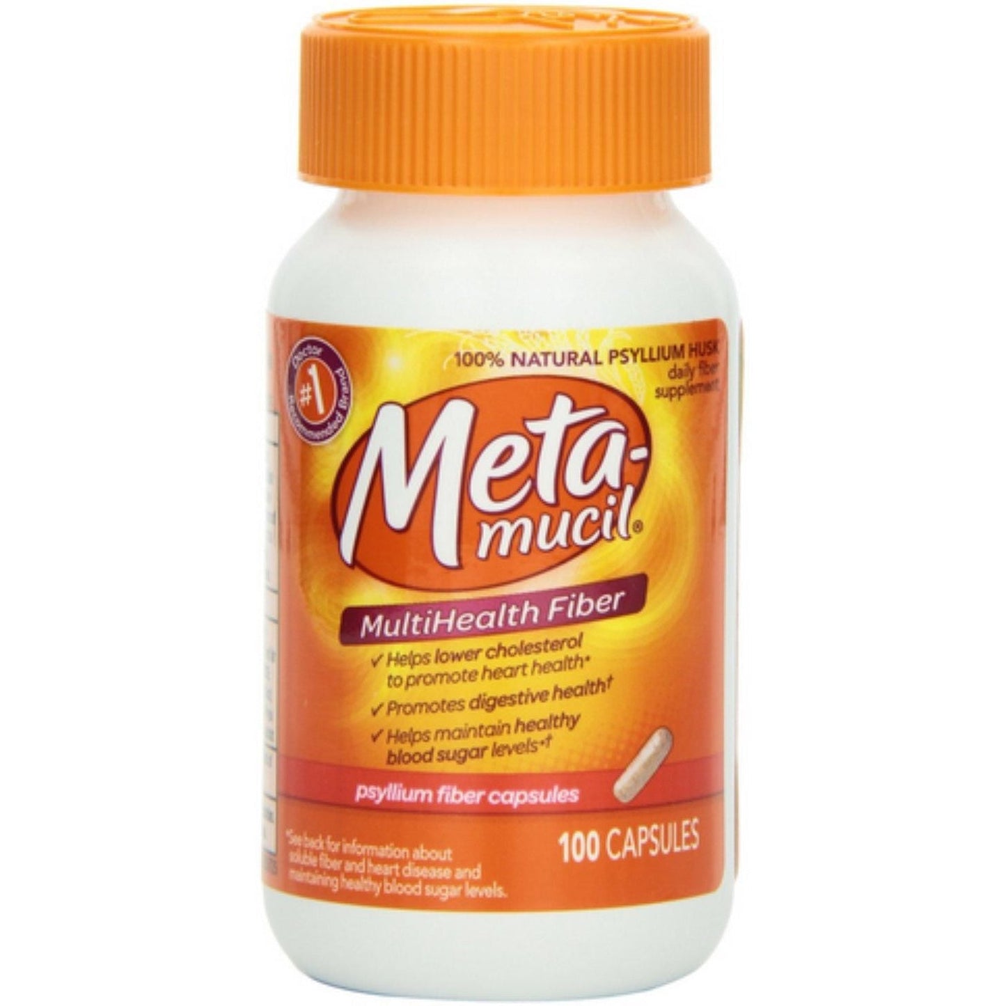 Cápsulas de fibra Metamucil 3 en 1