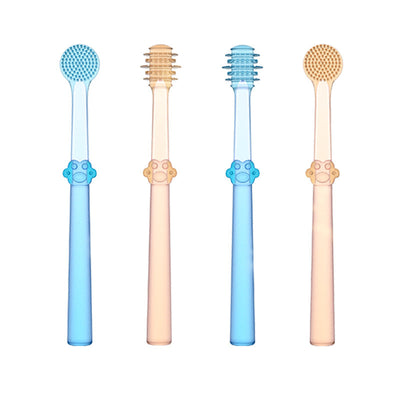 Baby Toothbrush Tongue Coating Baby Teeth Deciduous Teeth Silicone Newborn Early Brush - Korvel