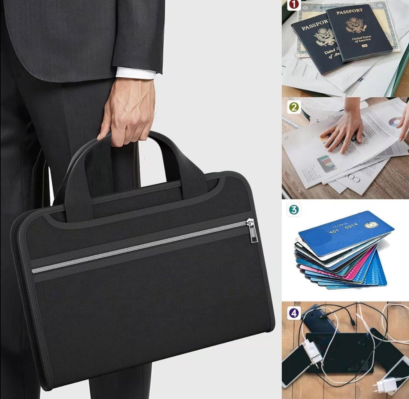Bolsa de Documentos FireSafe - Organizador Premium Resistente al Fuego