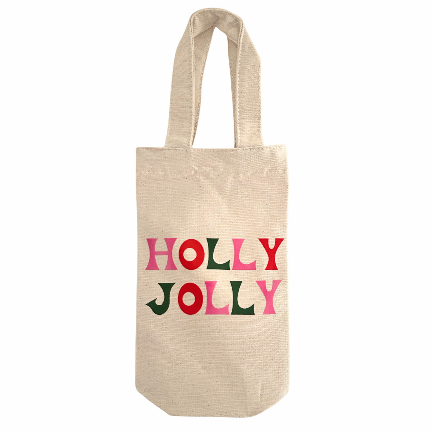 Sac à vin en toile Holly Jolly