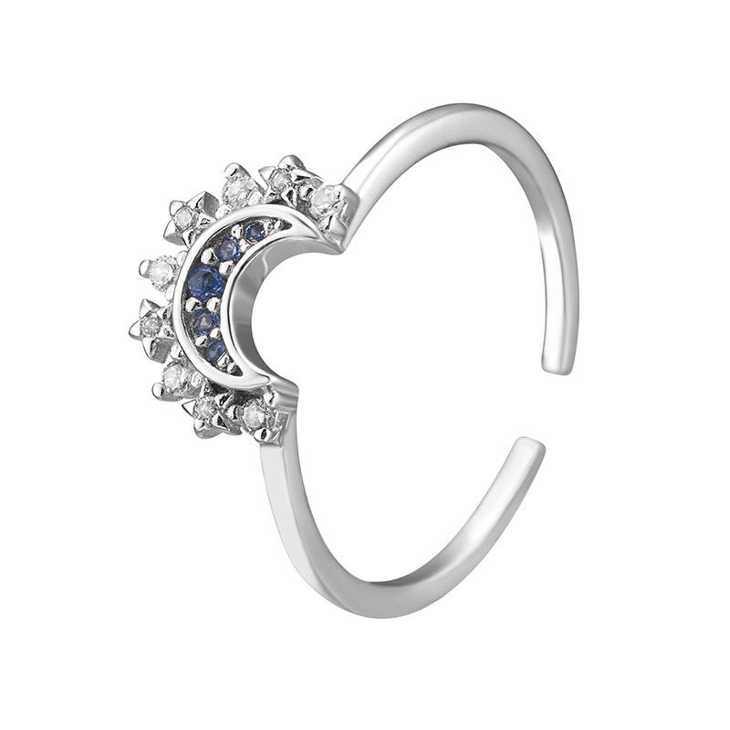Anillo Plegable Elegante de Sol y Luna para Mujeres