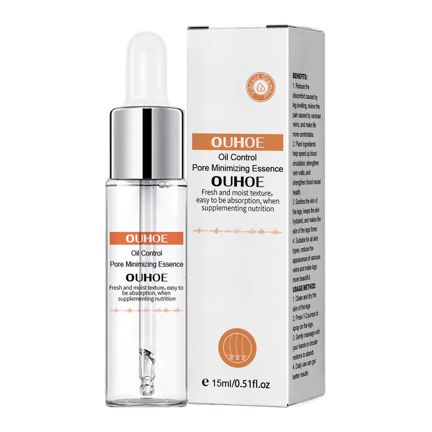 Pore Repair Essence, Delicate, Brightens Skin, Contracts Pores, Moisturizes And Tightens Skin - Korvel