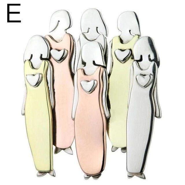 Sisterhood Brooch - Tricolor Best Friends Pin