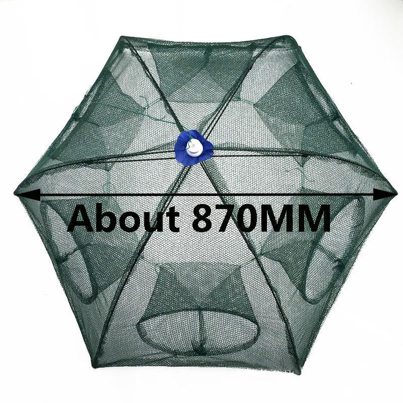 Filet de pêche hexagonal portable à 6 trous