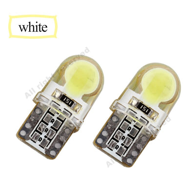 10Pcs Auto T10 Led Cold White 194 W5W LED 168 COB Silica Car Super Bright Turn Side License Plate Light Lamp Bulb DC 12V - Korvel