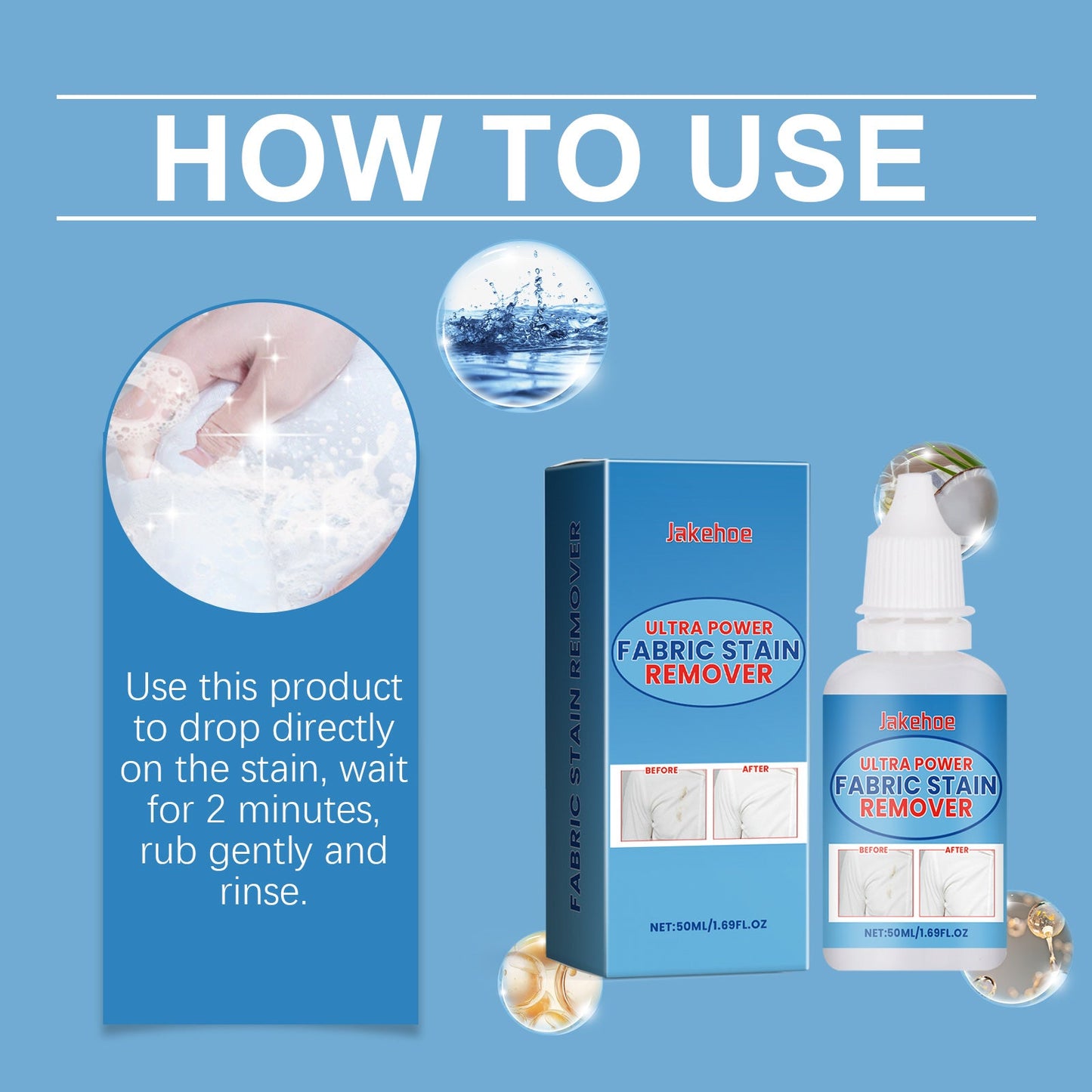 All-In-One Fabric Stain Remover Protects Clothing, Cleans Oil Stains And Gently Cleans Stubborn Stains - Korvel