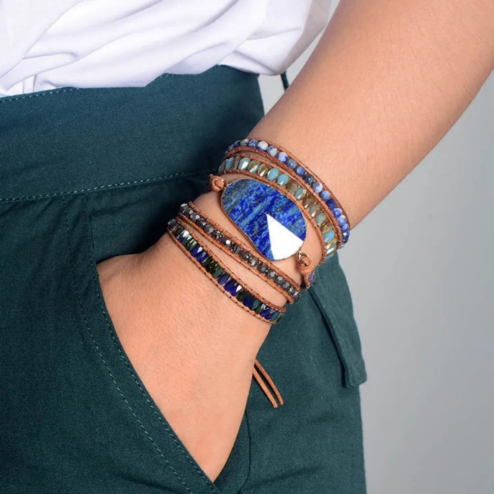 Lapis Lazuli Layered Bracelet - Korvel