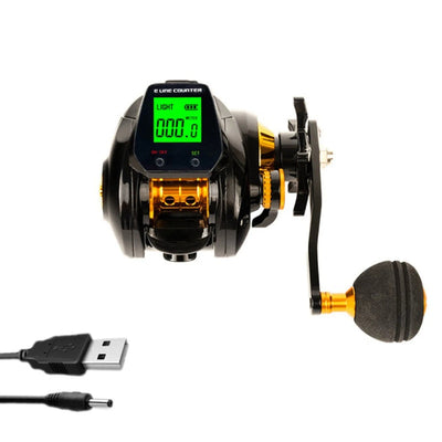 Premium 7.2:1 Digital Baitcasting Fishing Reel with Line Counter