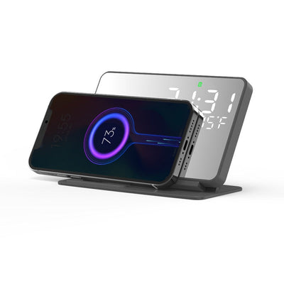 2-in-1 wireless charging time display alarm clock 15W thermometer wireless charging - Korvel