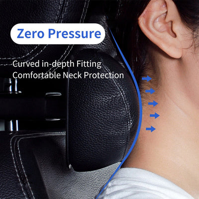 Baseus Adjustable PU Leather Car Neck Pillow with Memory Foam
