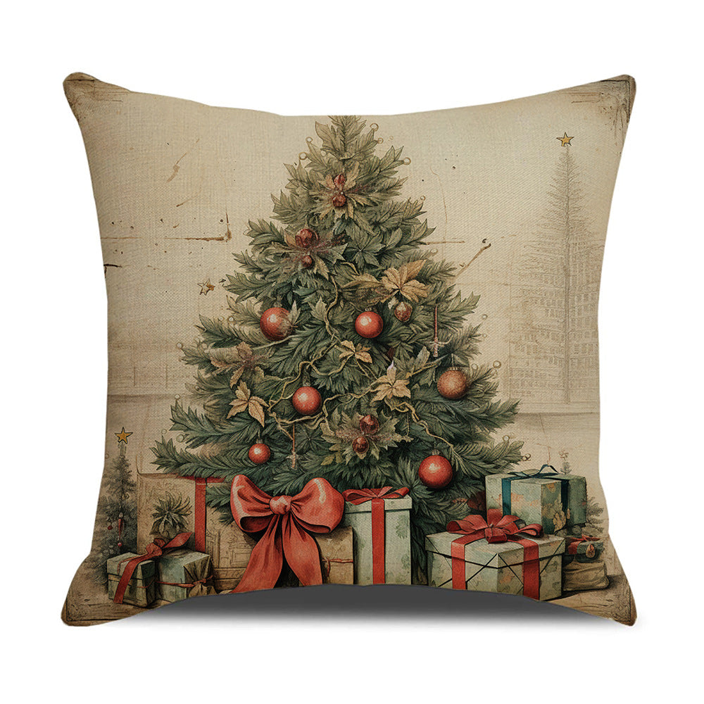 Nordic Style Santa Claus Pillow Cover for Holiday Decor