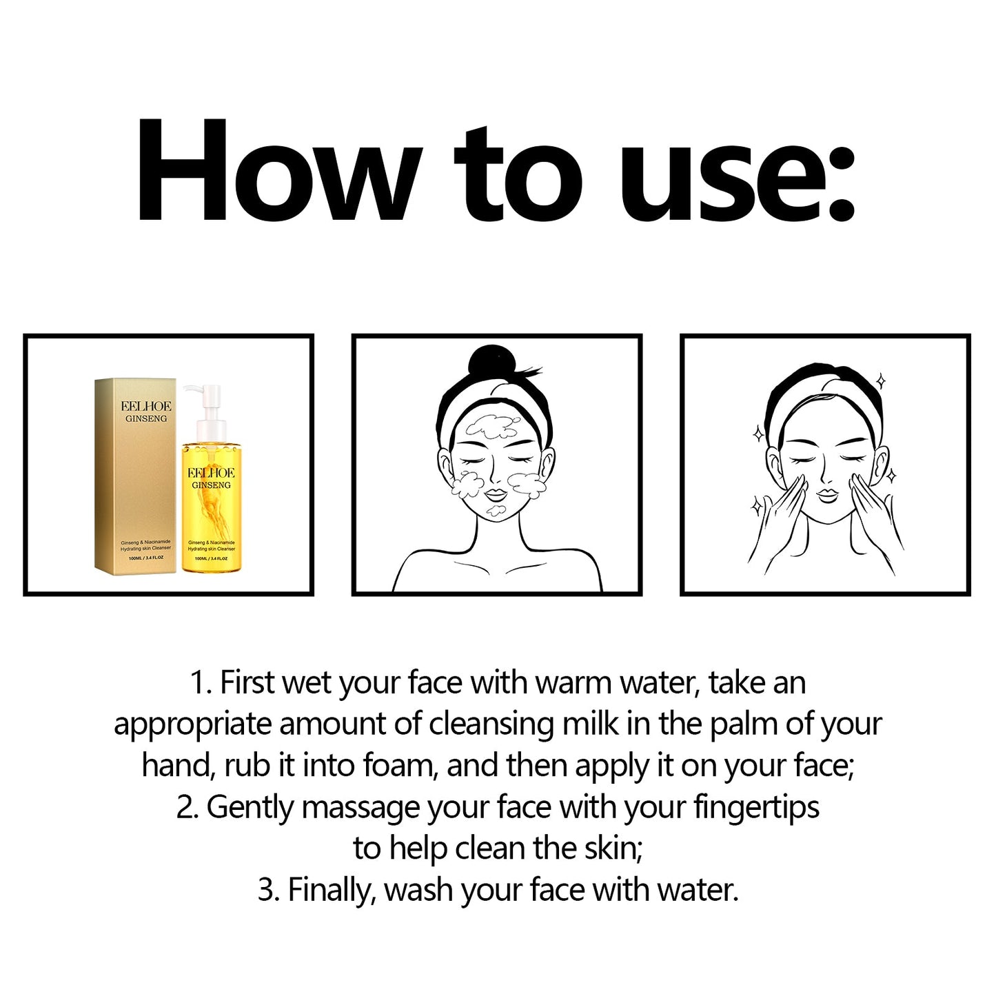 Ginseng Facial Cleanser for Gentle Cleansing and Moisture