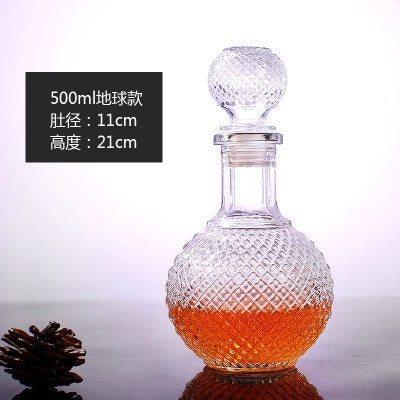 Elegant Glass Crystal Red Wine Decanter - 250ml, 500ml, 1000ml