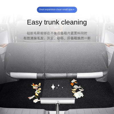 Cleaning Brush Stainless Steel Silicone Floor Brush Water Scraping Brush Long Handle Magic Carpet Brush - Korvel