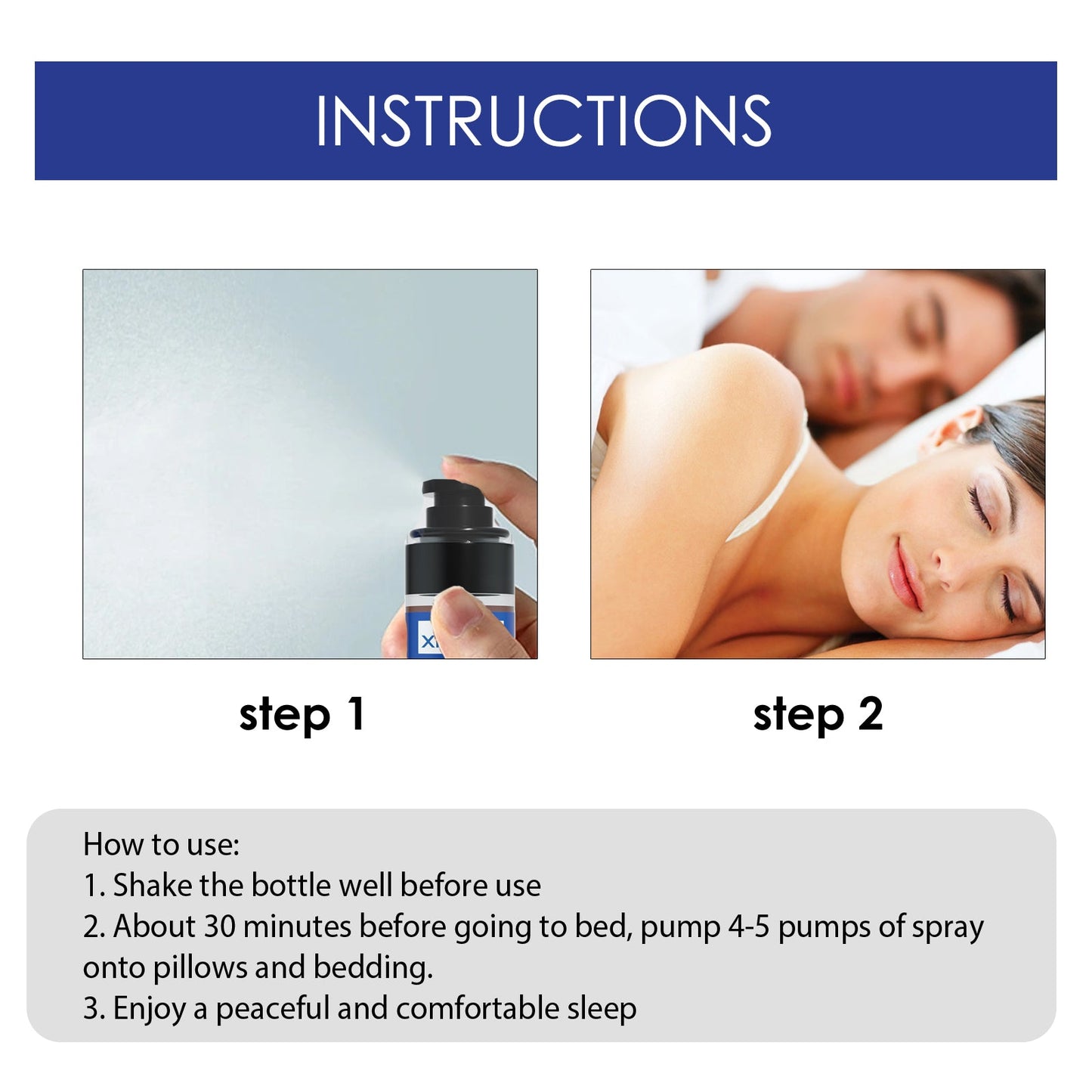 Sleep Spray Relieves Body Stress, Relaxes Body And Mind And Pamper Sleep Aromatherapy Sleep Treatment Spray - Korvel