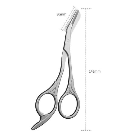 Stainless Steel Makeup Safety Eyebrow Trimmer Mini Beauty Scissors - Korvel