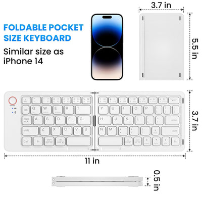 Ultra Slim Folding Portable Bluetooth Keyboard