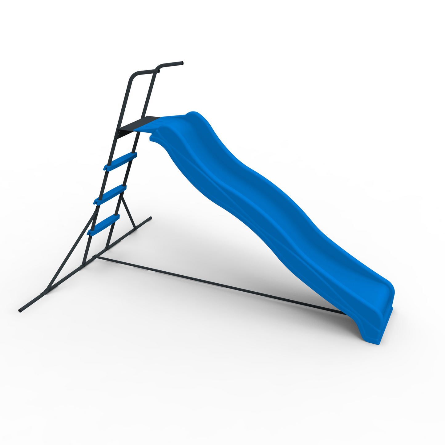 XSL003 2.2M kids plastic slide indoor Freestanding playground equipment children plastic slide kids indoor slide blue - Korvel