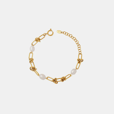 Freshwater Pearl Titanium Steel Bracelet - Korvel