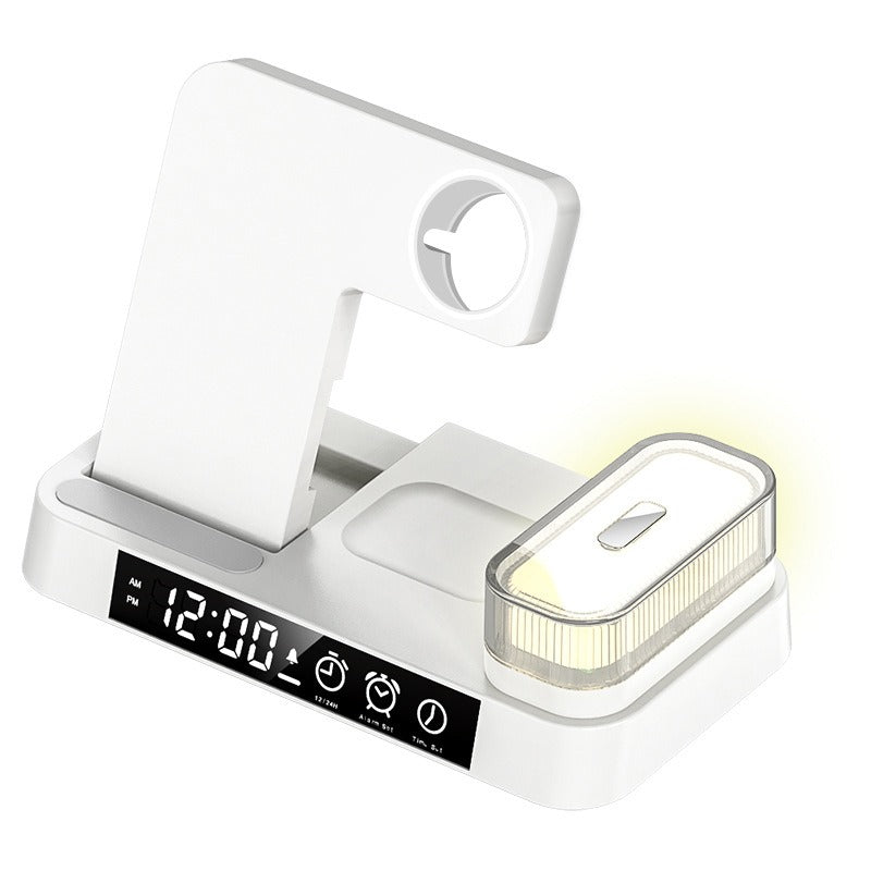 Cargador Inalámbrico 3 en 1 con Reloj - Carga Rápida para iPhone