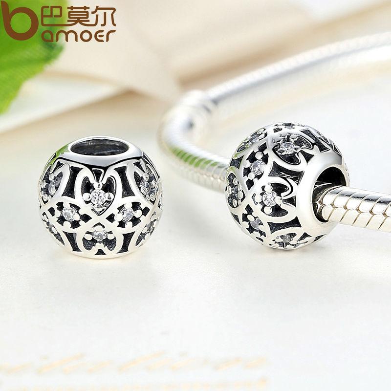 Charm en treillis complexe en argent sterling 925 BAMOER
