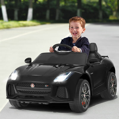 12V Jaguar F-Type SVR Licensed Kids Ride On Car - Black
