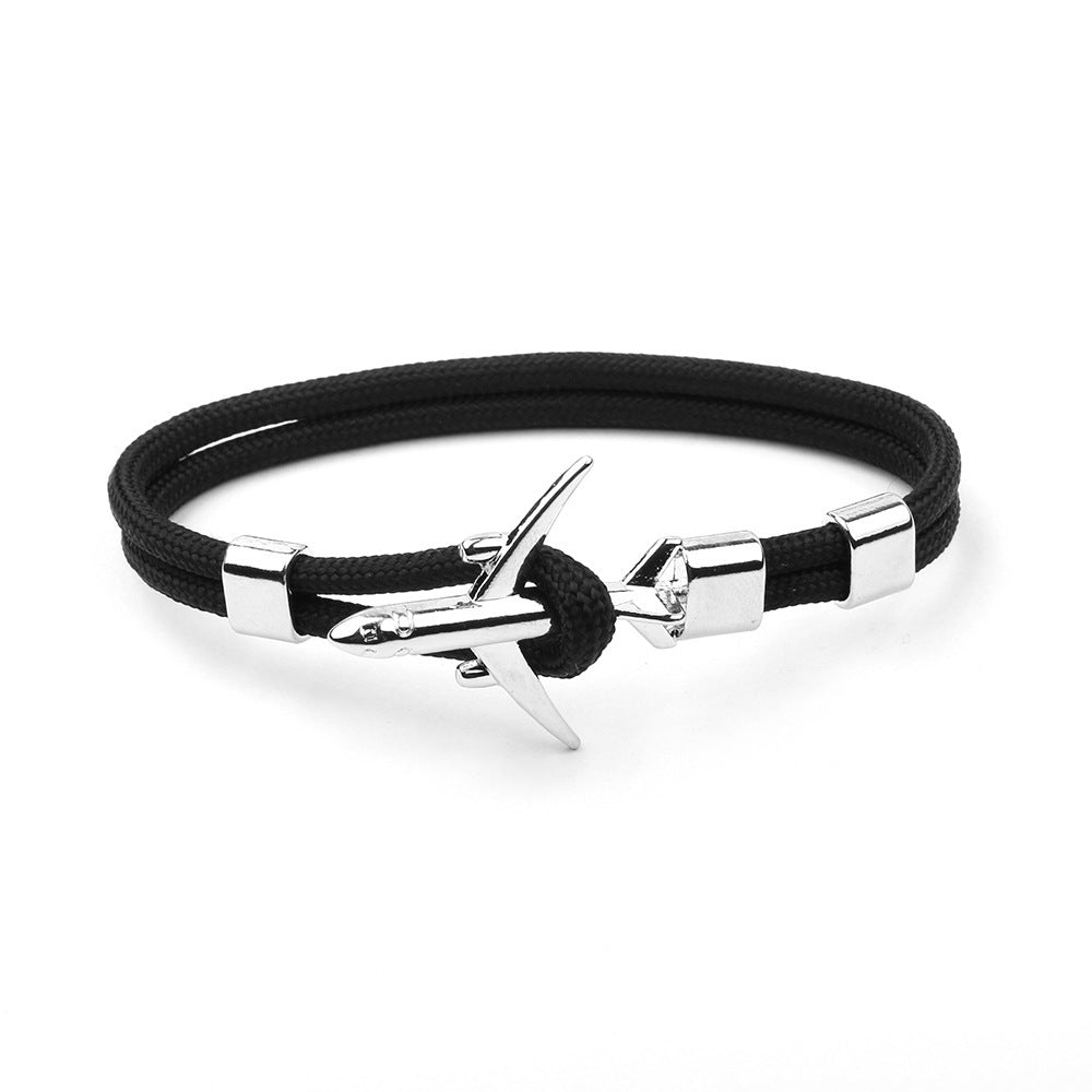 Pulsera de Ancla de Avión de Moda Moderna para Hombres y Mujeres