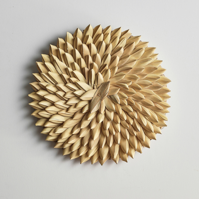 Porcupine Textured Woven Wall Art - Black, White, Natural