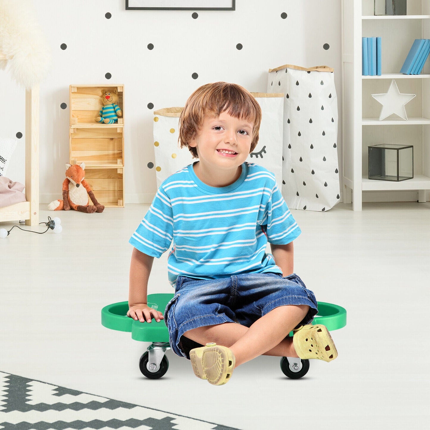 Ensemble de scooters assis pour enfants en 4 pièces avec roulettes universelles