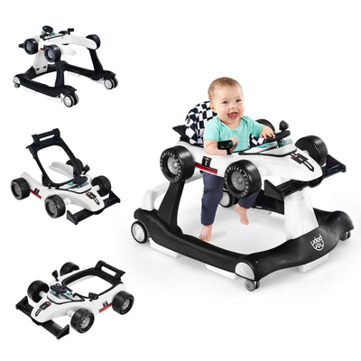 Pousseur d'activité pliable 4-en-1 - Hauteur réglable, Blanc