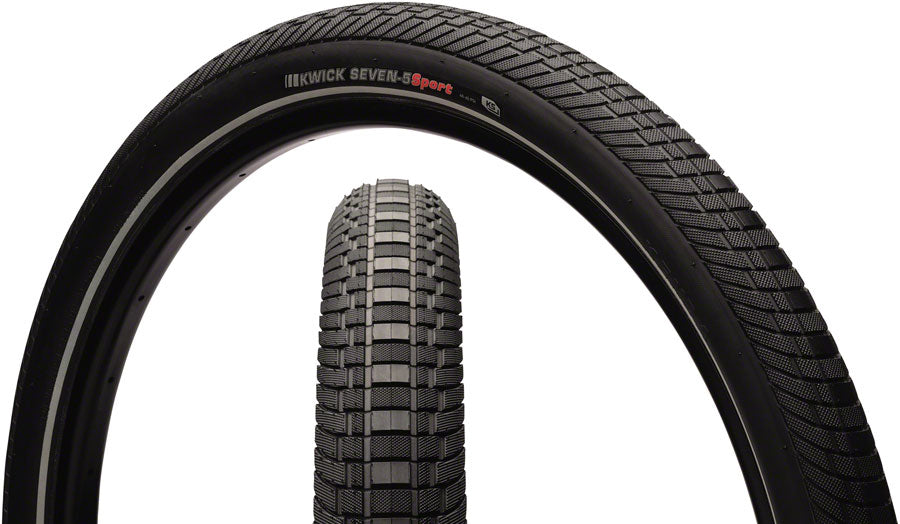 Kenda Kwick Seven.5 Tire - 27.5 x 1.75 Clincher Wire Black/Reflective