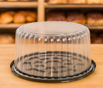 8" - Cake Dome container with Clear Dome Lid - 5.25" Tall - 6ct or 12ct - Korvel