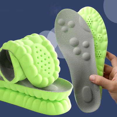 4D massage sports insole with a feeling of stepping on feces, PU fully padded air cloud insole - Korvel