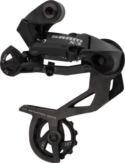 Desviador Trasero SRAM X3 - 789 Velocidades Jaula Larga Negro