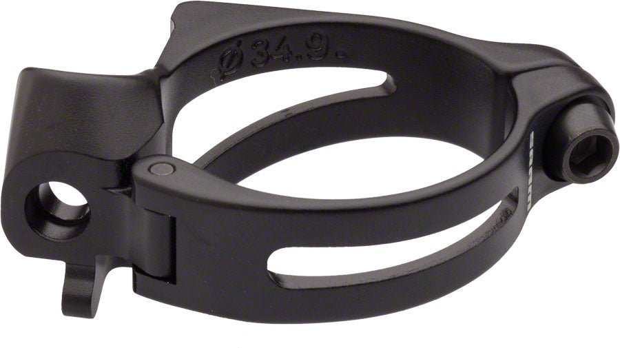 Abrazadera de desviador delantero Braze-on SRAM de 34.9 mm con tope ChainSpotter