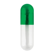 Cápsulas de Gelatina Vacías Coni-Snap®, Tamaño 0, Verde/Transparente (5,000 Unidades)