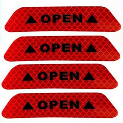 4Pcs Car Door Reflective Safety Stickers - Universal Warning Mark