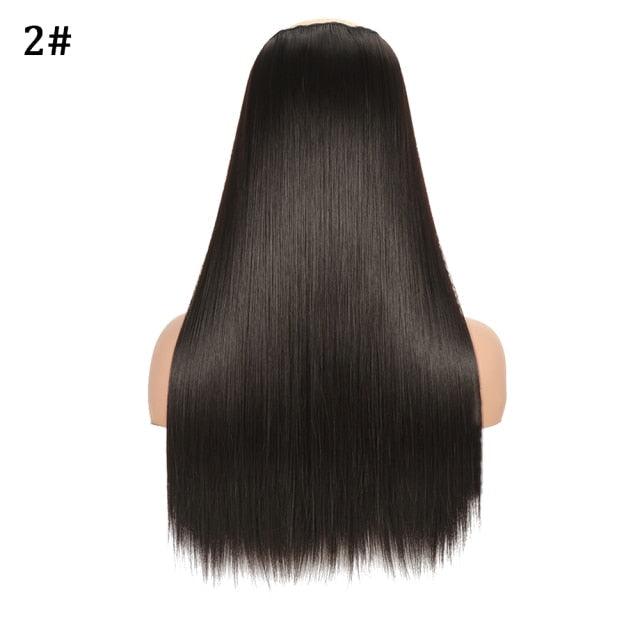 5 Extensiones de Cabello Clip In - Piezas Sintéticas Onduladas Resistentes al Calor