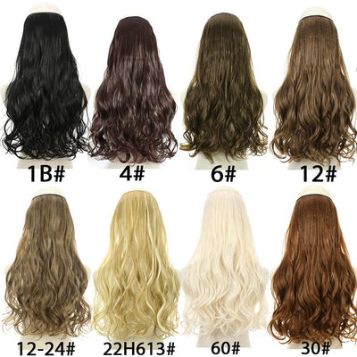 5 Clip In Hair Extensions - Heat Resistant Wavy Synthetic Hairpieces