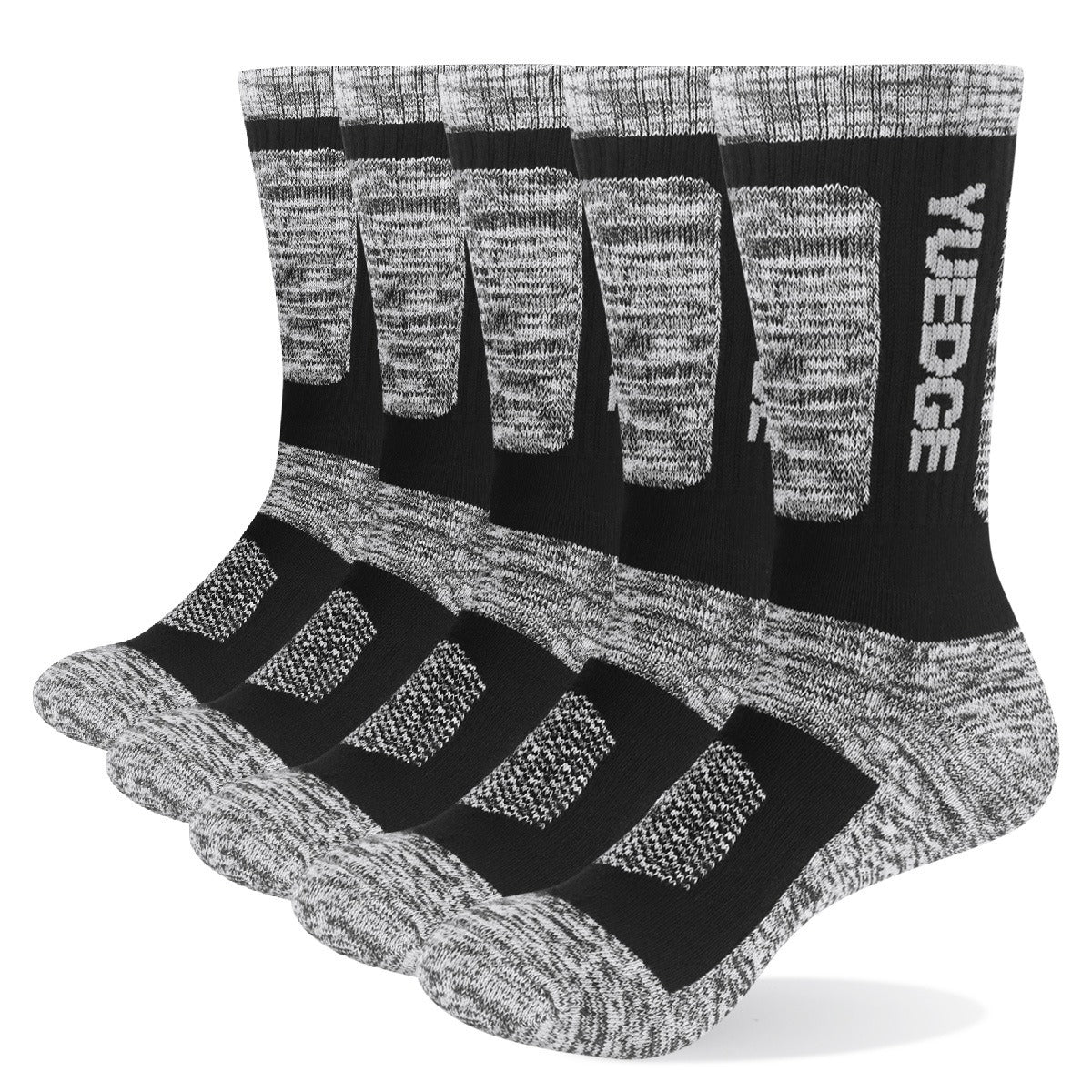 5 Pairs of Men's Comfortable Breathable Cotton Athletic Socks