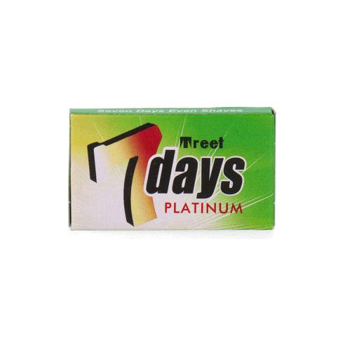 Lames de rasoir Treet 7 Days Platinum Double Edge - Pack de 5