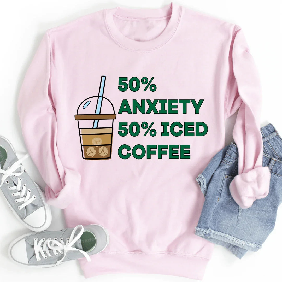 Sudadera 50% Ansiedad 50% Café Helado