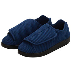 Silvert's Men's Double-Extra Wide Slip-Resistant Slippers - Navy