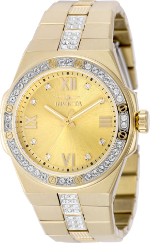 Reloj de Especialidad para Hombre Invicta - Esfera Dorada y Acero Inoxidable