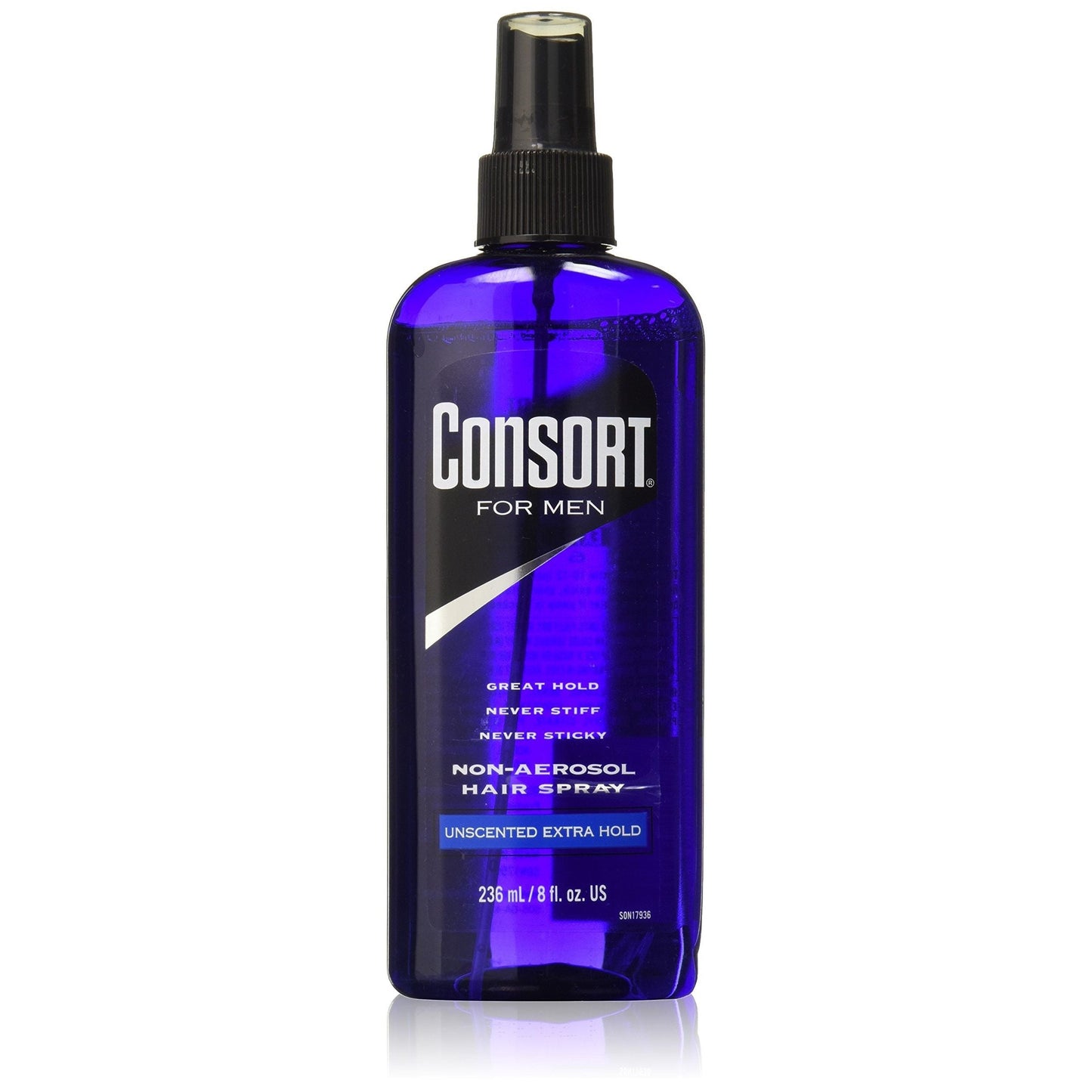Consort para hombres spray para el cabello extra fuerte sin fragancia, 8 oz