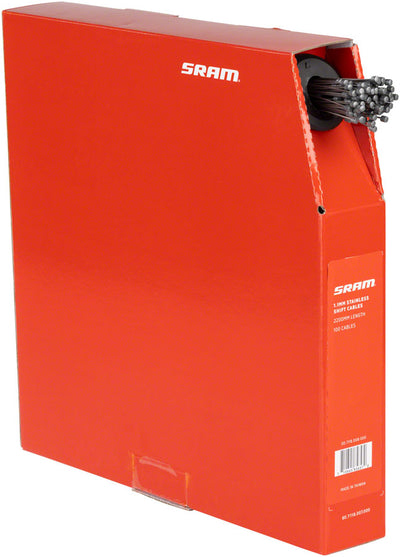 SRAM Stainless Steel Shift Cables - 1.1mm, 2200mm Length, Box of 100