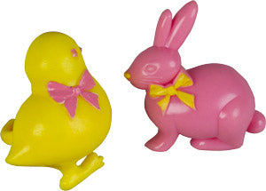 Rings 3D Lapin & Poussin - Assortiment Rose & Jaune - 72 Comptes