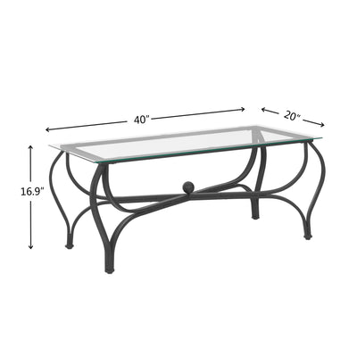 Ensemble de tables basses élégant en 3 pièces avec verre trempé